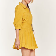 Eyelet detail 3/4 sleeve short dress PLUS SIZE-Jade By Jane-[option4]-[option5]-[option6]-[option7]-[option8]-Shop-Boutique-Clothing-for-Women-Online