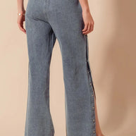 SO ME Mid Rise Drawstring Jeans with Side Snap Button-Jeans-Trendsi-[option4]-[option5]-[option6]-[option7]-[option8]-Shop-Boutique-Clothing-for-Women-Online