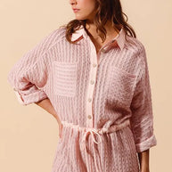 SO ME Textured Knit Button Front Romper-Jumpsuits & Rompers-Trendsi-[option4]-[option5]-[option6]-[option7]-[option8]-Shop-Boutique-Clothing-for-Women-Online