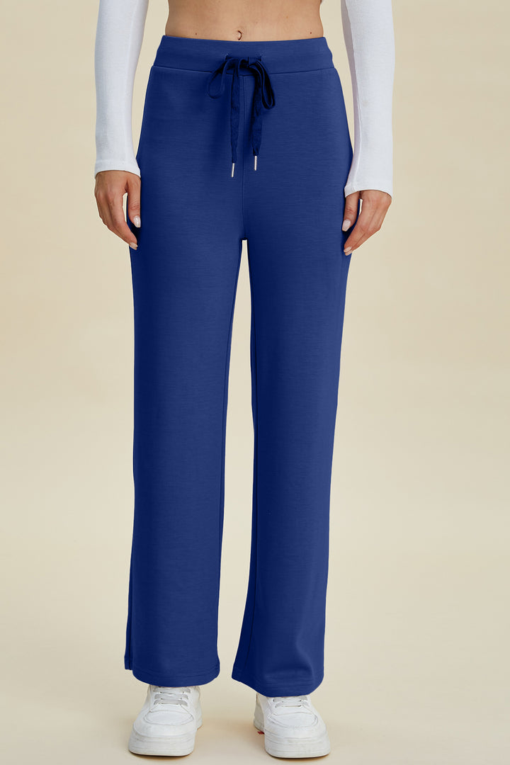 Basic Bae Air Scuba Drawstring Wide Leg Pants-Trendsi-Blue-S-[option4]-[option5]-[option6]-[option7]-[option8]-Shop-Boutique-Clothing-for-Women-Online