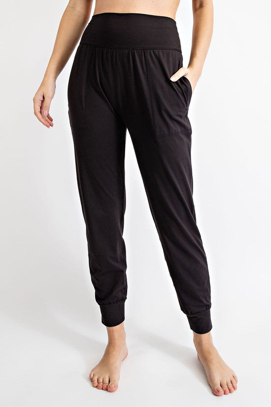 Rae Mode Butter Soft Joggers With Pockets-Rae Mode-Black-S-[option4]-[option5]-[option6]-[option7]-[option8]-Shop-Boutique-Clothing-for-Women-Online