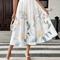 Floral Print Midi Skirt-Skirts-Trendsi-[option4]-[option5]-[option6]-[option7]-[option8]-Shop-Boutique-Clothing-for-Women-Online