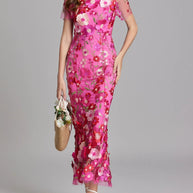 Floral Embroidered Mesh Overlay Maxi Dress-Dresses-Trendsi-[option4]-[option5]-[option6]-[option7]-[option8]-Shop-Boutique-Clothing-for-Women-Online