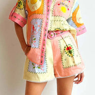 Printed Short Sleeve Shirt and Shorts Set-Sets-Trendsi-[option4]-[option5]-[option6]-[option7]-[option8]-Shop-Boutique-Clothing-for-Women-Online