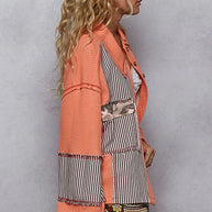 POL Button Down Patchwork Multi-Pattern Jacket-Jacket-Trendsi-[option4]-[option5]-[option6]-[option7]-[option8]-Shop-Boutique-Clothing-for-Women-Online