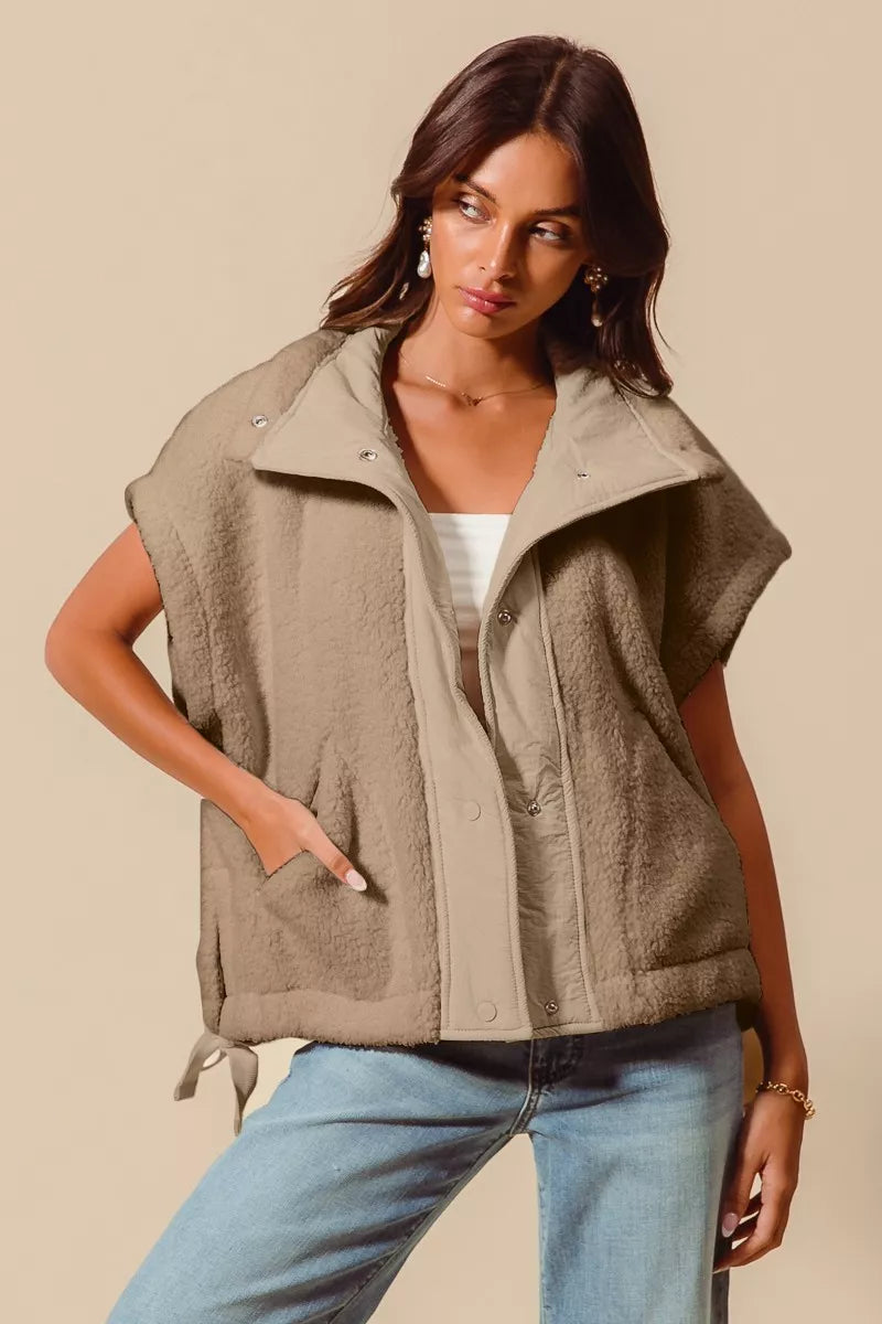 SO ME Over Sized Soft Sherpa Fur Sleeveless Vest Jacket-Vest-Trendsi-[option4]-[option5]-[option6]-[option7]-[option8]-Shop-Boutique-Clothing-for-Women-Online
