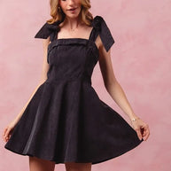 SO ME Fit and Flare Washed Gameday Dress-Dresses-Trendsi-[option4]-[option5]-[option6]-[option7]-[option8]-Shop-Boutique-Clothing-for-Women-Online