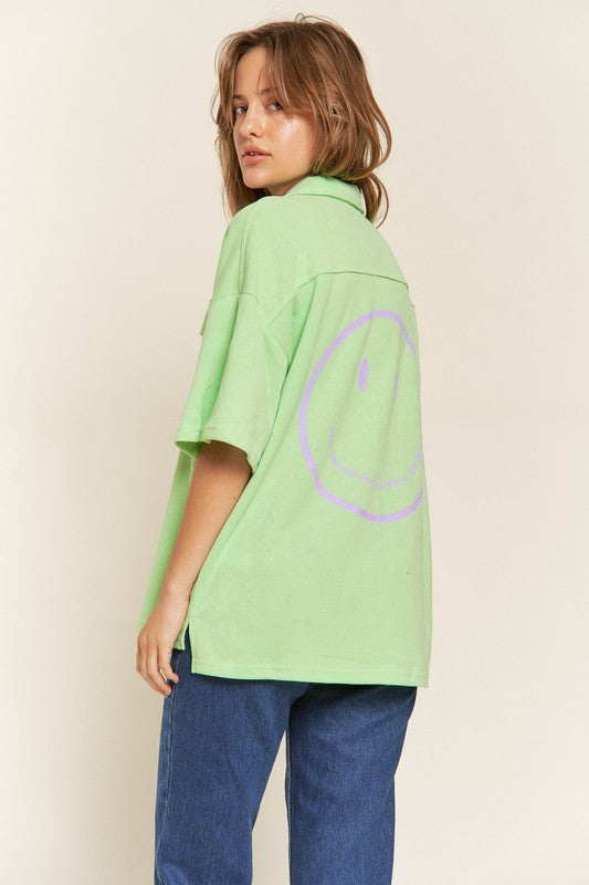 SMILE FACE BACK SHIRTS TOP PLUS SIZE-Jade By Jane-[option4]-[option5]-[option6]-[option7]-[option8]-Shop-Boutique-Clothing-for-Women-Online