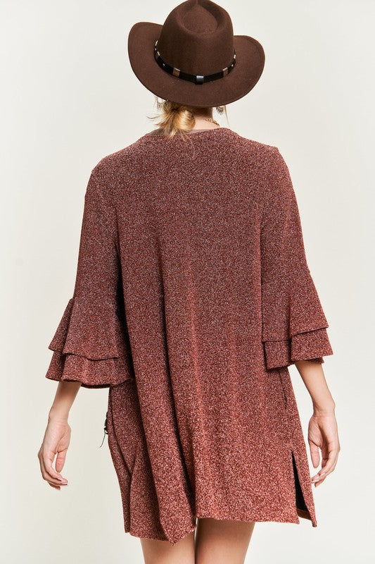 Glitter bell sleeve kimono cardigan-Jade By Jane-[option4]-[option5]-[option6]-[option7]-[option8]-Shop-Boutique-Clothing-for-Women-Online