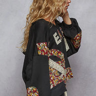 POL Peace Patch Floral Long Sleeve Hoodie-Sweatshirts & Hoodies-Trendsi-[option4]-[option5]-[option6]-[option7]-[option8]-Shop-Boutique-Clothing-for-Women-Online