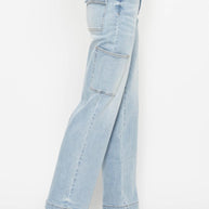 Judy Blue High Waist Light Wash Straight Cargo Jeans-Trendsi-[option4]-[option5]-[option6]-[option7]-[option8]-Shop-Boutique-Clothing-for-Women-Online