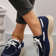 Lace Up Round Toe Sneakers-Sneakers-Trendsi-[option4]-[option5]-[option6]-[option7]-[option8]-Shop-Boutique-Clothing-for-Women-Online