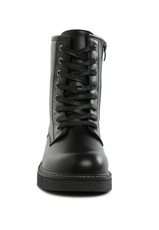 Clover Faux Leather Lace Up Boots-Rag Company-[option4]-[option5]-[option6]-[option7]-[option8]-Shop-Boutique-Clothing-for-Women-Online