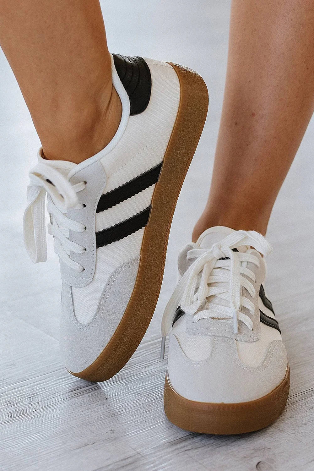 Striped Lace Up Flat Sneakers-The Bee Chic Boutique-8.5-[option4]-[option5]-[option6]-[option7]-[option8]-Shop-Boutique-Clothing-for-Women-Online