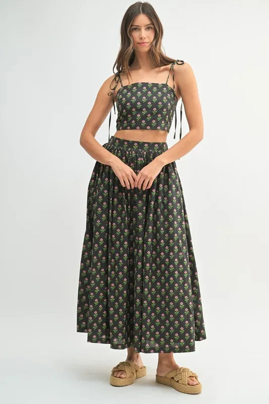 MABLE Floral Crop Top and Skirt Set-sets-Trendsi-[option4]-[option5]-[option6]-[option7]-[option8]-Shop-Boutique-Clothing-for-Women-Online