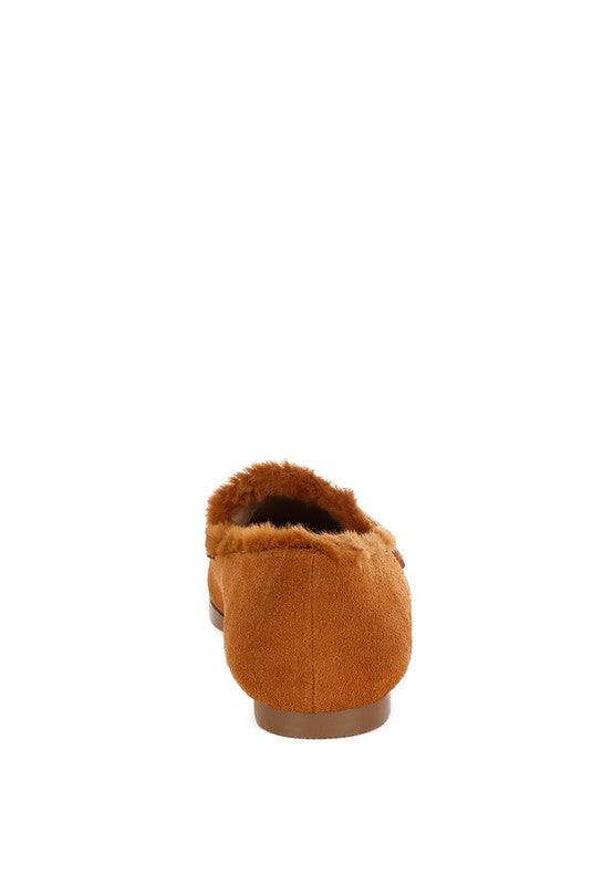 Ohrid Suede & Faux Fur Flat Loafers-Rag Company-[option4]-[option5]-[option6]-[option7]-[option8]-Shop-Boutique-Clothing-for-Women-Online
