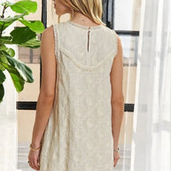 ADORA Applique Round Neck Sleeveless Shift Dress-Dresses-Trendsi-[option4]-[option5]-[option6]-[option7]-[option8]-Shop-Boutique-Clothing-for-Women-Online