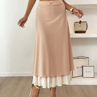 Layered Midi Skirt with Contrast Hem Detail-Skirts-Trendsi-[option4]-[option5]-[option6]-[option7]-[option8]-Shop-Boutique-Clothing-for-Women-Online