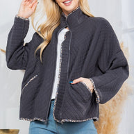 Quilt Jacket with Pockets-Orange Farm Clothing-[option4]-[option5]-[option6]-[option7]-[option8]-Shop-Boutique-Clothing-for-Women-Online