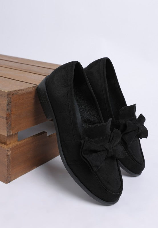Havisham Bow Accent Heeled Loafers-Rag Company-[option4]-[option5]-[option6]-[option7]-[option8]-Shop-Boutique-Clothing-for-Women-Online