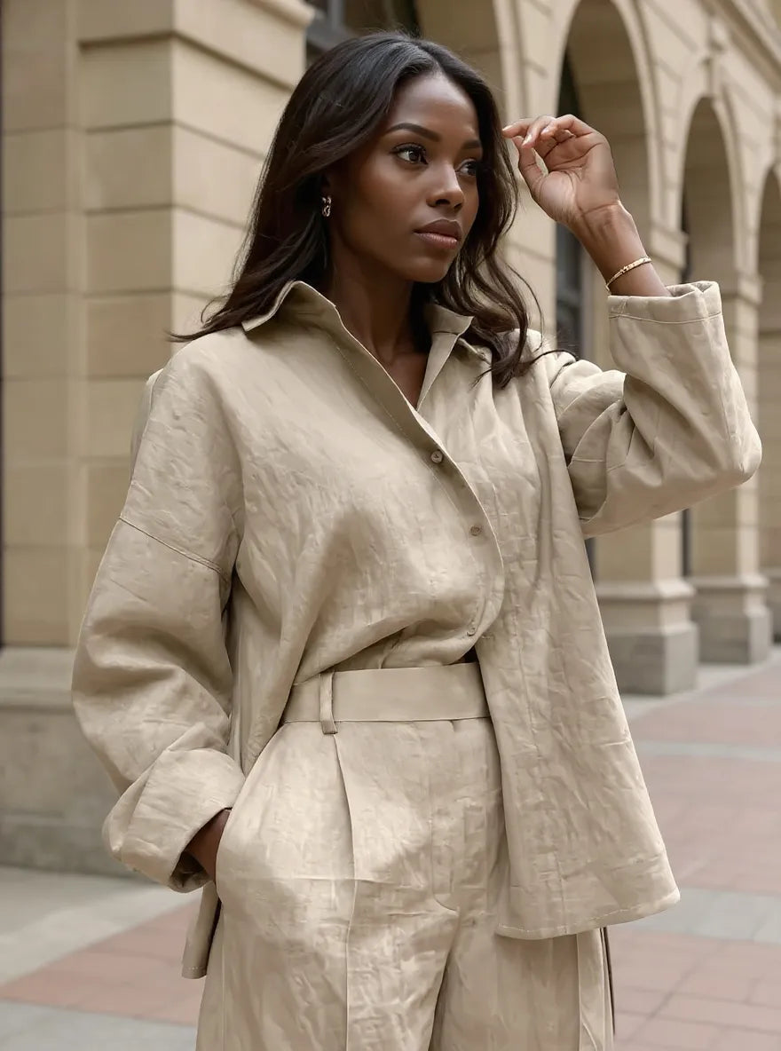 Button Up Long Sleeve Shirt-Tops-Trendsi-[option4]-[option5]-[option6]-[option7]-[option8]-Shop-Boutique-Clothing-for-Women-Online