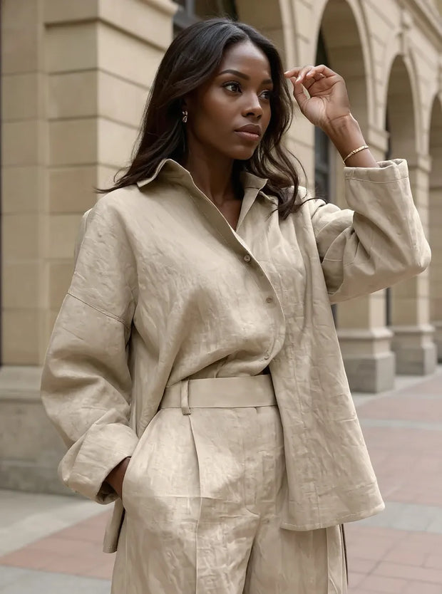 Button Up Long Sleeve Shirt-Tops-Trendsi-[option4]-[option5]-[option6]-[option7]-[option8]-Shop-Boutique-Clothing-for-Women-Online