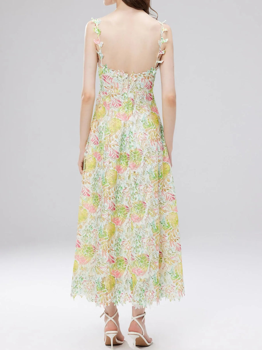 Floral Lace Sleeveless V-Neck Midi Dress-Dresses-Trendsi-[option4]-[option5]-[option6]-[option7]-[option8]-Shop-Boutique-Clothing-for-Women-Online