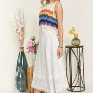 ADORA Elastic Waist Lace Midi Skirt-Skirts-Trendsi-[option4]-[option5]-[option6]-[option7]-[option8]-Shop-Boutique-Clothing-for-Women-Online