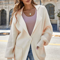 Solid Lapel Collar Single Button Sweater Cardigan-JUNIPER BLVD-[option4]-[option5]-[option6]-[option7]-[option8]-Shop-Boutique-Clothing-for-Women-Online