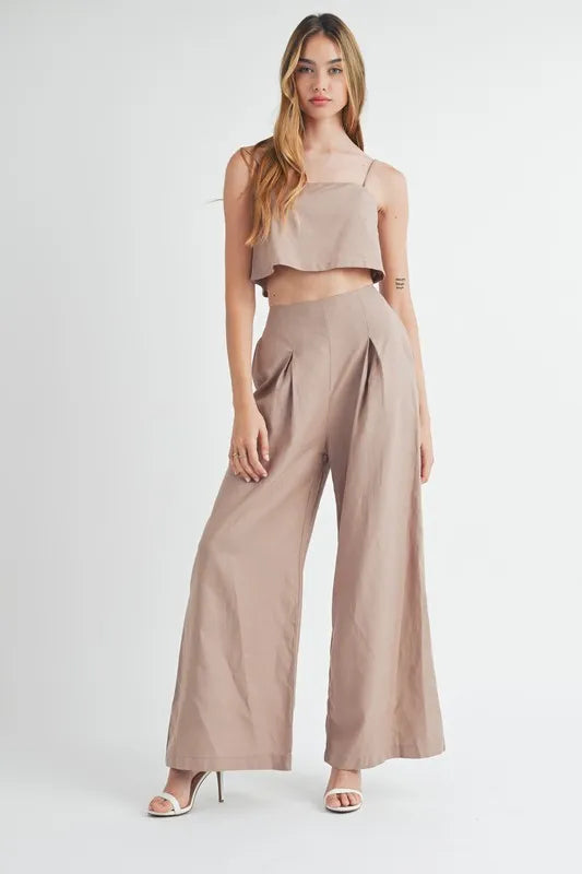 MABLE Linen Mix Crop Cami and Wide Leg Pants Set-2 piece set-Trendsi-[option4]-[option5]-[option6]-[option7]-[option8]-Shop-Boutique-Clothing-for-Women-Online