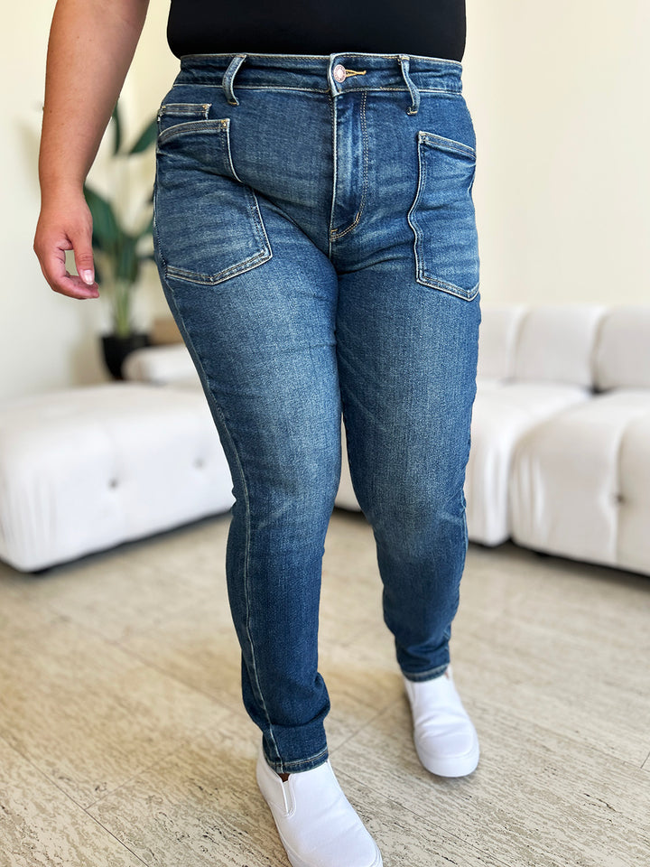 Judy Blue High Waist Skinny Jeans-Trendsi-Dark-0/24-[option4]-[option5]-[option6]-[option7]-[option8]-Shop-Boutique-Clothing-for-Women-Online