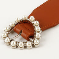 Pearl Heart Buckle Elastic Belt-Belts-Trendsi-[option4]-[option5]-[option6]-[option7]-[option8]-Shop-Boutique-Clothing-for-Women-Online