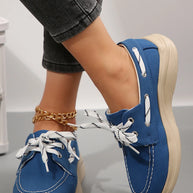 Lace Up Round Toe Sneakers-Sneakers-Trendsi-[option4]-[option5]-[option6]-[option7]-[option8]-Shop-Boutique-Clothing-for-Women-Online