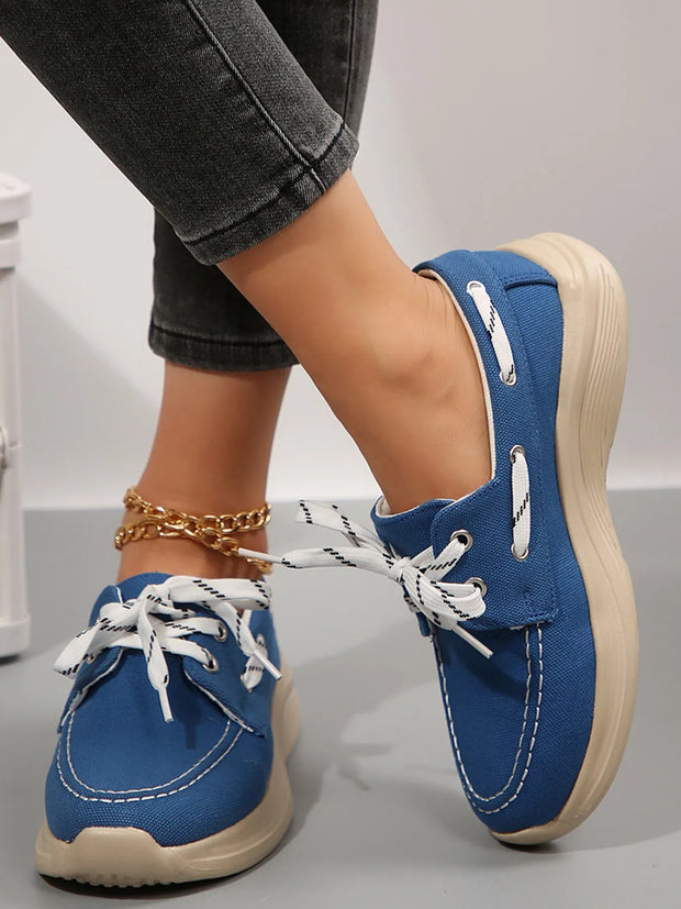 Lace Up Round Toe Sneakers-Sneakers-Trendsi-[option4]-[option5]-[option6]-[option7]-[option8]-Shop-Boutique-Clothing-for-Women-Online