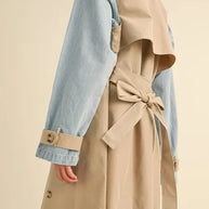 MABLE Layered Look Trench Coat With Denim Jacket-Coats & Jackets-Trendsi-[option4]-[option5]-[option6]-[option7]-[option8]-Shop-Boutique-Clothing-for-Women-Online