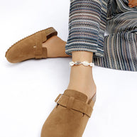 Ratiha Buckle Accent Slip-On Footbed Mules-Rag Company-[option4]-[option5]-[option6]-[option7]-[option8]-Shop-Boutique-Clothing-for-Women-Online