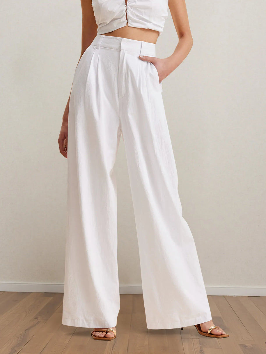 Strapless Peplum Top and Wide Leg Pants Set-Sets-Trendsi-[option4]-[option5]-[option6]-[option7]-[option8]-Shop-Boutique-Clothing-for-Women-Online