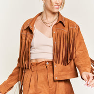 Suede studded fringe jacket PLUS SIZE-Jade By Jane-CAMEL-1X-[option4]-[option5]-[option6]-[option7]-[option8]-Shop-Boutique-Clothing-for-Women-Online