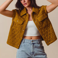 SO ME Triangle Quilting Stitch Button Up Knit Vest-Vest-Trendsi-[option4]-[option5]-[option6]-[option7]-[option8]-Shop-Boutique-Clothing-for-Women-Online