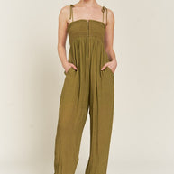 SMOCKED TIE STRAP JUMPSUIT PLUS SIZE-Jade By Jane-[option4]-[option5]-[option6]-[option7]-[option8]-Shop-Boutique-Clothing-for-Women-Online