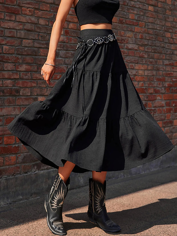 Tiered Midi Skirt-Skirts-Trendsi-[option4]-[option5]-[option6]-[option7]-[option8]-Shop-Boutique-Clothing-for-Women-Online