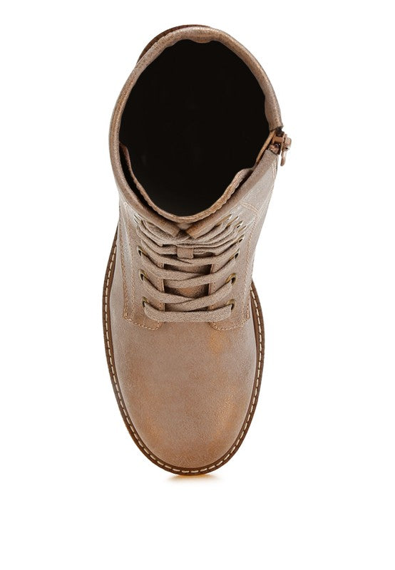 Clover Faux Leather Lace Up Boots-Rag Company-[option4]-[option5]-[option6]-[option7]-[option8]-Shop-Boutique-Clothing-for-Women-Online