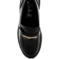 Gleam Stride Faux Leather Chunky Loafers-Rag Company-[option4]-[option5]-[option6]-[option7]-[option8]-Shop-Boutique-Clothing-for-Women-Online