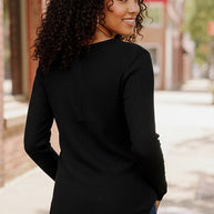 Backwoods Beauty Black Thermal Top-Reborn J-[option4]-[option5]-[option6]-[option7]-[option8]-Shop-Boutique-Clothing-for-Women-Online