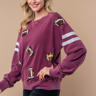 Sequin Football Long Sleeve Knit Top-Womens-Ave Shops-[option4]-[option5]-[option6]-[option7]-[option8]-Shop-Boutique-Clothing-for-Women-Online