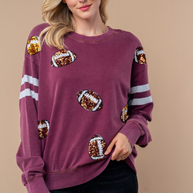 Sequin Football Long Sleeve Knit Top-Womens-Ave Shops-[option4]-[option5]-[option6]-[option7]-[option8]-Shop-Boutique-Clothing-for-Women-Online