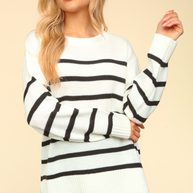 Oversized Pullover Stripe Sweater Knit Top-Womens-Ave Shops-[option4]-[option5]-[option6]-[option7]-[option8]-Shop-Boutique-Clothing-for-Women-Online