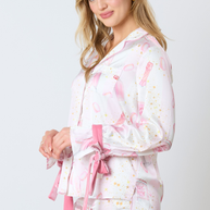 Satin Champagne Long Sleeve Pajama Top-Tops-Ave Shops-[option4]-[option5]-[option6]-[option7]-[option8]-Shop-Boutique-Clothing-for-Women-Online
