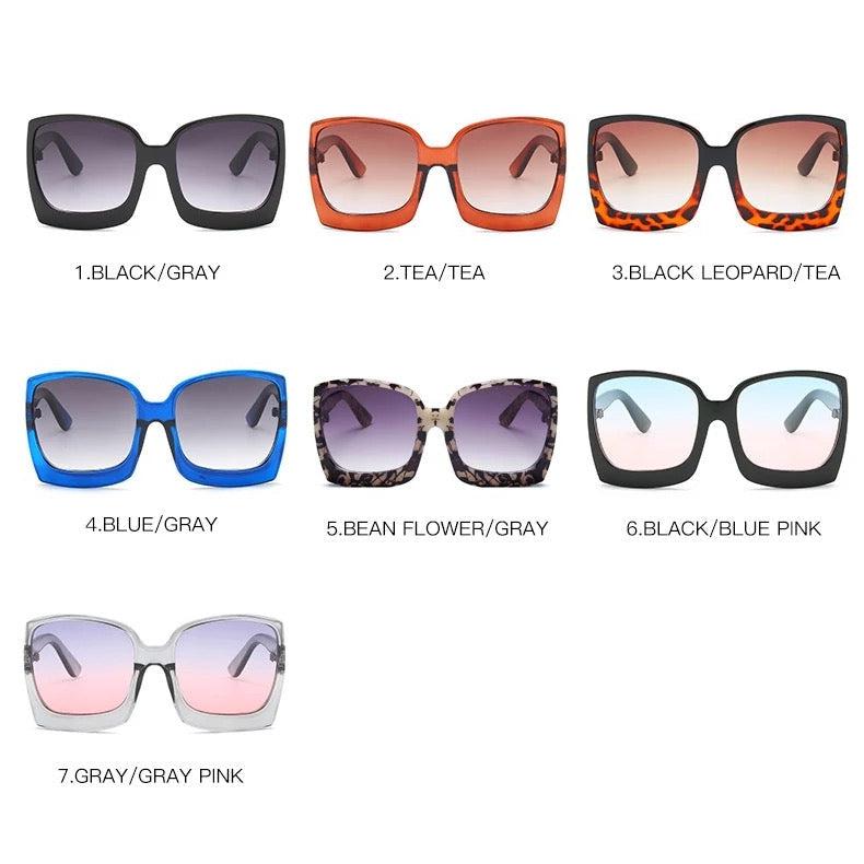 Black/Blue/ Pink Megan Oversized Gradient Sunglasses-JuliaRoseWholesale-6. Black/BLUE/PINK-[option4]-[option5]-[option6]-[option7]-[option8]-Shop-Boutique-Clothing-for-Women-Online