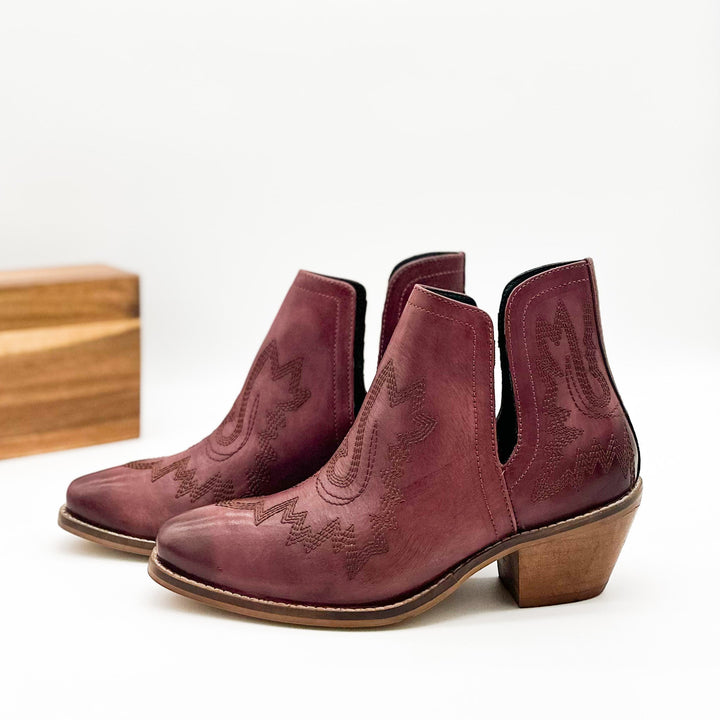 Kickin' Booties in Burgundy-Shoes-Ave Shops-[option4]-[option5]-[option6]-[option7]-[option8]-Shop-Boutique-Clothing-for-Women-Online